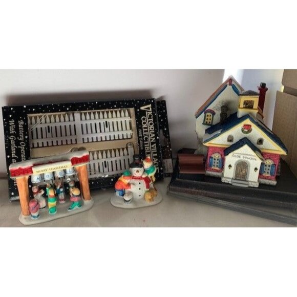 Victorian Village Collectibles Holiday Figurine Set